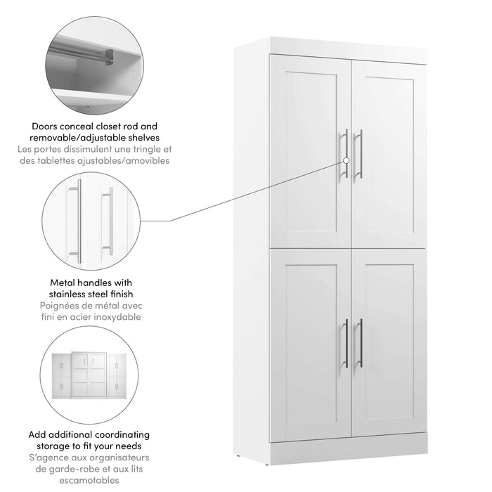 Pending - Bestar Cabinet Pur 36W Closet Storage Cabinet - Available in 5 Colors