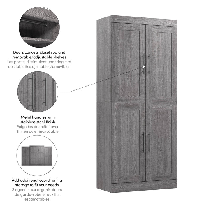 Pending - Bestar Cabinet Pur 36W Closet Storage Cabinet - Available in 5 Colors