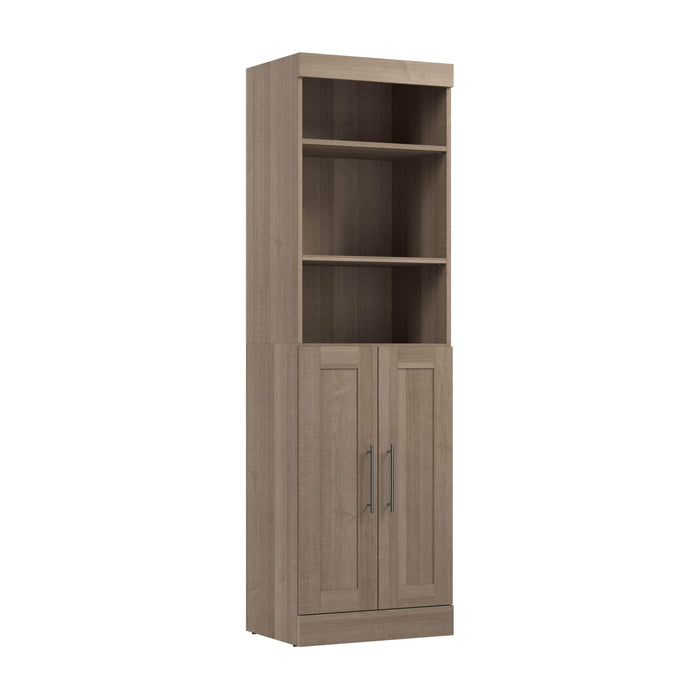 Pending - Bestar Closet Organizer Ash Gray Pur 25W Closet Organizer with Doors - Available in 7 Colors