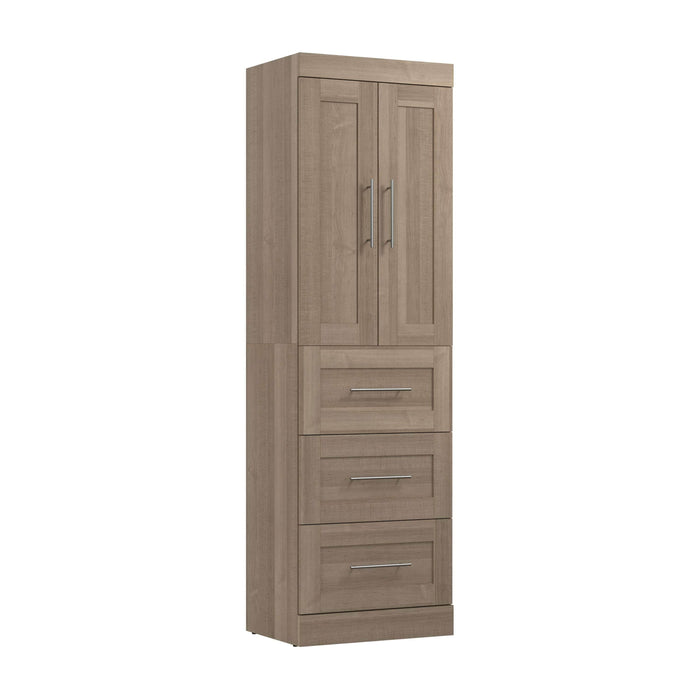 Pending - Bestar Closet Organizer Ash Gray Pur 25W Wardrobe with Drawers - Available in 7 Colors