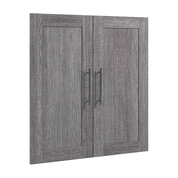 Pending - Bestar Closet Organizer Bark Gray Pur 2 Door Set For Pur 36W Closet Organizer - Available in 5 Colors