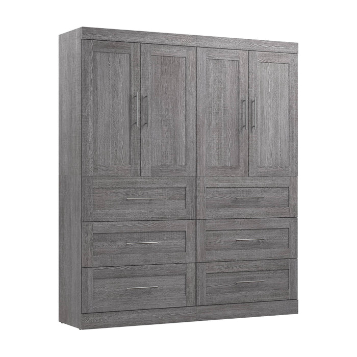 Pending - Bestar Closet Organizer Bark Gray Pur 72W Closet Organization System with Drawers - Available in 5 Colors