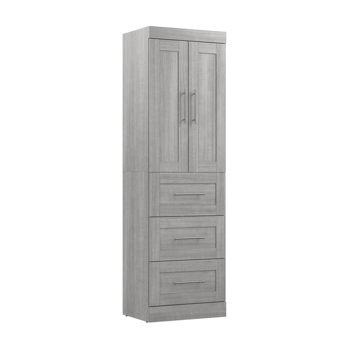 Pending - Bestar Closet Organizer Platinum Gray Pur 25W Wardrobe with Drawers - Available in 7 Colors