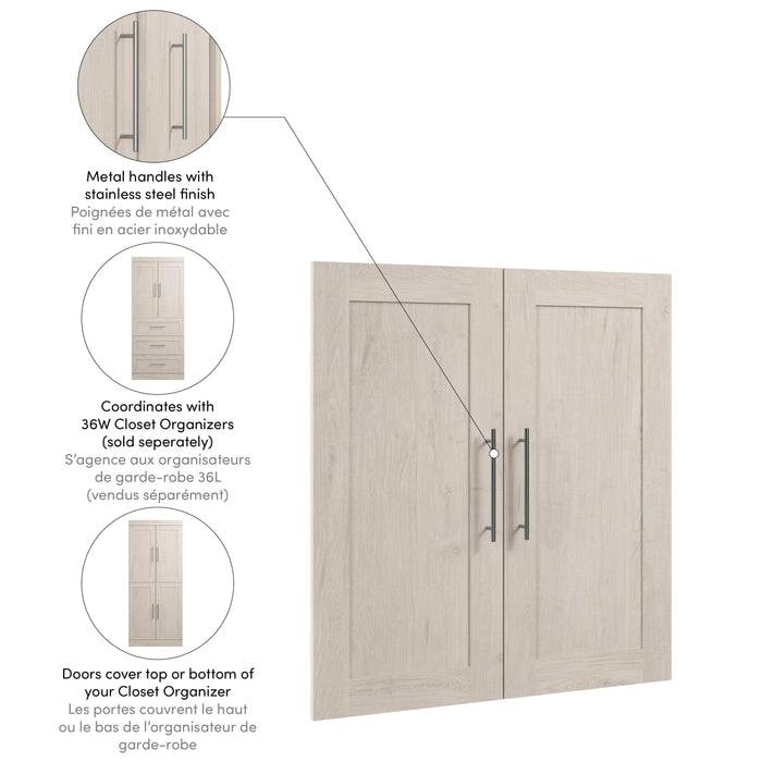 Pending - Bestar Closet Organizer Pur 2 Door Set For Pur 36W Closet Organizer - Available in 5 Colors