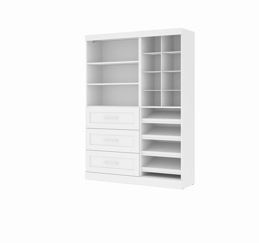 Pending - Bestar Closet Organizer Pur 61W Closet Shoe Organizer System in White