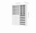 Pending - Bestar Closet Organizer Pur 61W Closet Shoe Organizer System in White