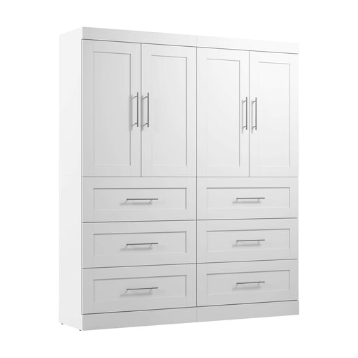 Pending - Bestar Closet Organizer White Pur 72W Closet Organization System with Drawers - Available in 5 Colors