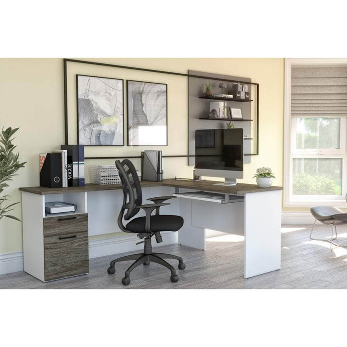 Pending - Bestar Desk Norma 71W L-Shaped Desk - Available in 2 Colors