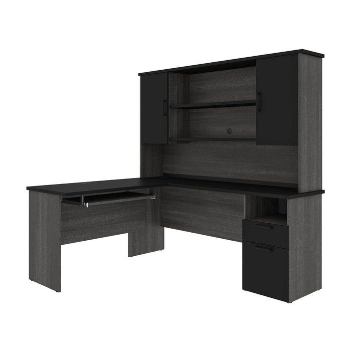 Pending - Bestar Desk Norma 71W L-Shaped Desk with Hutch - Available in 2 Colors