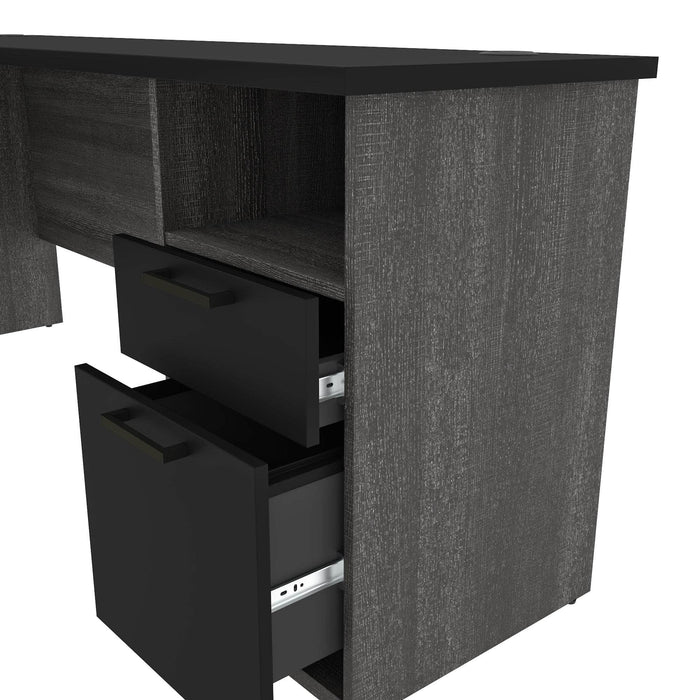 Pending - Bestar Desk Norma 71W L-Shaped Desk with Hutch - Available in 2 Colors