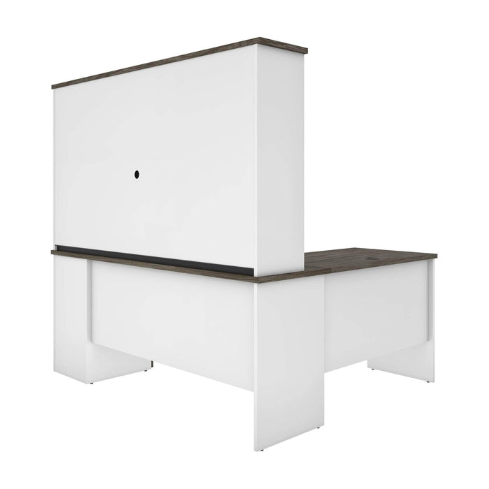 Pending - Bestar Desk Norma 71W L-Shaped Desk with Hutch - Available in 2 Colors