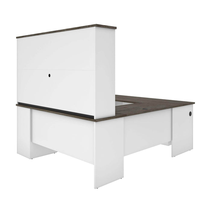 Pending - Bestar Desk Norma 71W U Or L-Shaped Executive Desk with Hutch - Available in 2 Colors