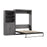 Pending - Bestar Murphy Wall Bed Bark Gray Pur  Murphy Bed and Closet Organizer with Doors (101W) - Available in 5 Colors