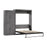 Pending - Bestar Murphy Wall Bed Bark Gray Pur Murphy Bed with Wardrobe (101W) - Available in 5 Colors