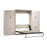 Pending - Bestar Murphy Wall Bed Linen White Oak Pur Murphy Bed with Storage Cabinets (136W) - Available in 5 Colors