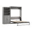 Pending - Bestar Murphy Wall Bed Platinum Gray Pur  Murphy Bed and Closet Organizer with Doors (101W) - Available in 5 Colors