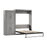 Pending - Bestar Murphy Wall Bed Platinum Gray Pur Murphy Bed with Wardrobe (101W) - Available in 5 Colors