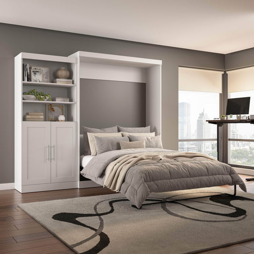 Pending - Bestar Murphy Wall Bed Pur  Murphy Bed and Closet Organizer with Doors (101W) - Available in 5 Colors