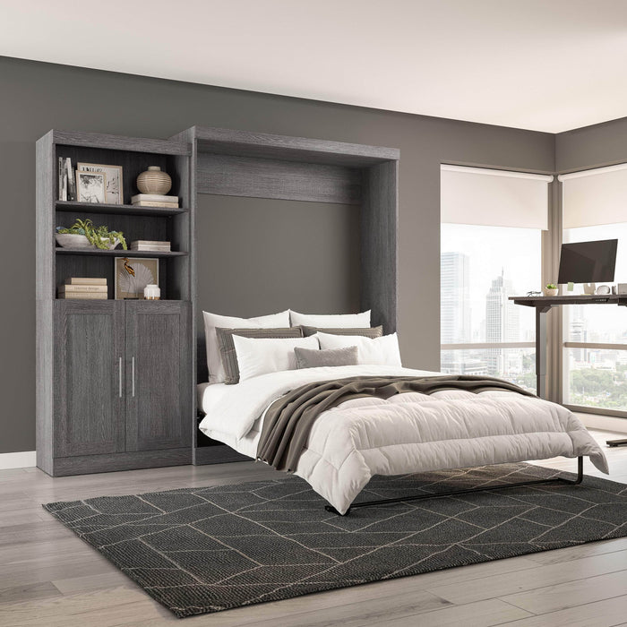 Pending - Bestar Murphy Wall Bed Pur  Murphy Bed and Closet Organizer with Doors (101W) - Available in 5 Colors