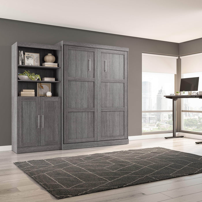 Pending - Bestar Murphy Wall Bed Pur  Murphy Bed and Closet Organizer with Doors (101W) - Available in 5 Colors