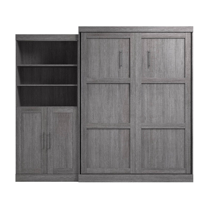 Pending - Bestar Murphy Wall Bed Pur  Murphy Bed and Closet Organizer with Doors (101W) - Available in 5 Colors