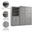 Pending - Bestar Murphy Wall Bed Pur  Murphy Bed and Closet Organizer with Doors (101W) - Available in 5 Colors