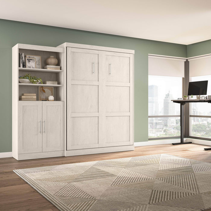 Pending - Bestar Murphy Wall Bed Pur  Murphy Bed and Closet Organizer with Doors (101W) - Available in 5 Colors