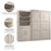 Pending - Bestar Murphy Wall Bed Pur  Murphy Bed and Closet Organizer with Doors (101W) - Available in 5 Colors