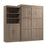 Pending - Bestar Murphy Wall Bed Pur  Murphy Bed and Closet Organizer with Doors (101W) - Available in 5 Colors