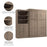 Pending - Bestar Murphy Wall Bed Pur  Murphy Bed and Closet Organizer with Doors (101W) - Available in 5 Colors