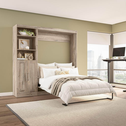 Pending - Bestar Murphy Wall Bed Pur  Murphy Bed and Closet Organizer with Doors (84W) - Available in 7 Colors