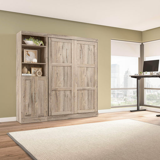 Pending - Bestar Murphy Wall Bed Pur  Murphy Bed and Closet Organizer with Doors (84W) - Available in 7 Colors