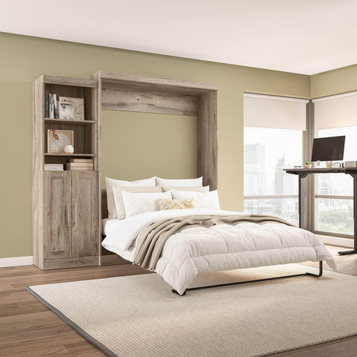 Pending - Bestar Murphy Wall Bed Pur  Murphy Bed and Closet Organizer with Doors (90W) - Available in 7 Colors