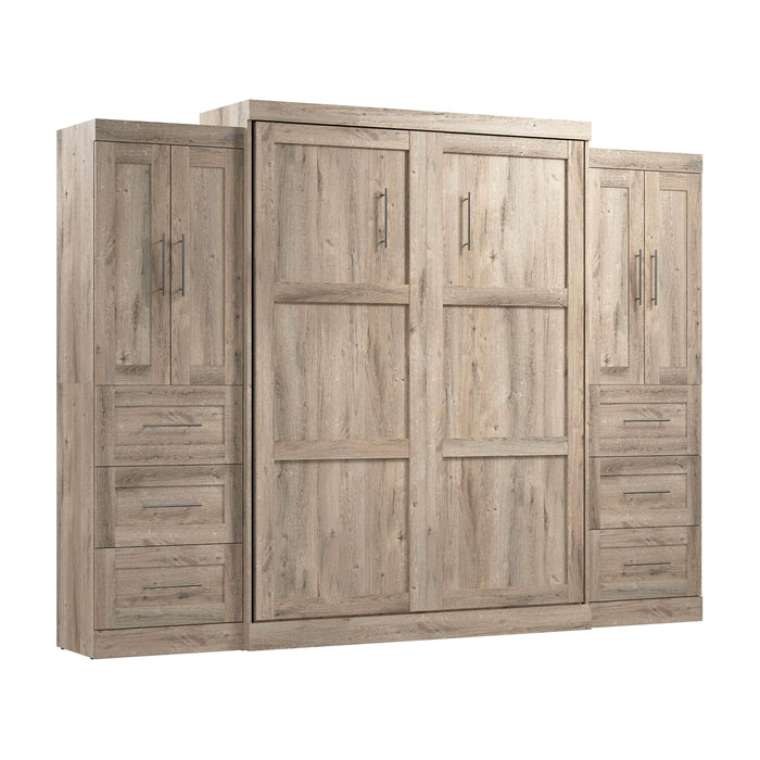 Pending - Bestar Murphy Wall Bed Pur Murphy Bed with Closet Storage Cabinets (115W) - Available in 7 Colors