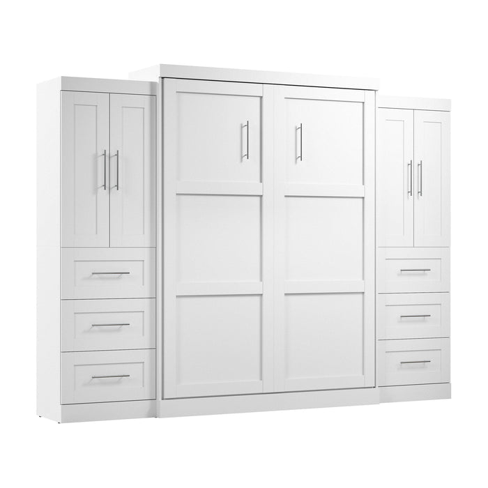 Pending - Bestar Murphy Wall Bed Pur Murphy Bed with Closet Storage Cabinets (115W) - Available in 7 Colors