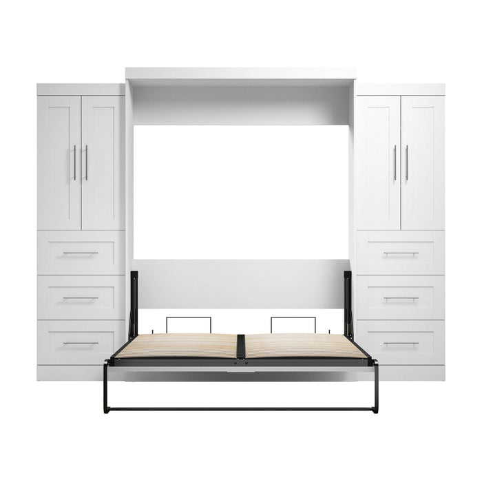 Pending - Bestar Murphy Wall Bed Pur Murphy Bed with Closet Storage Cabinets (115W) - Available in 7 Colors