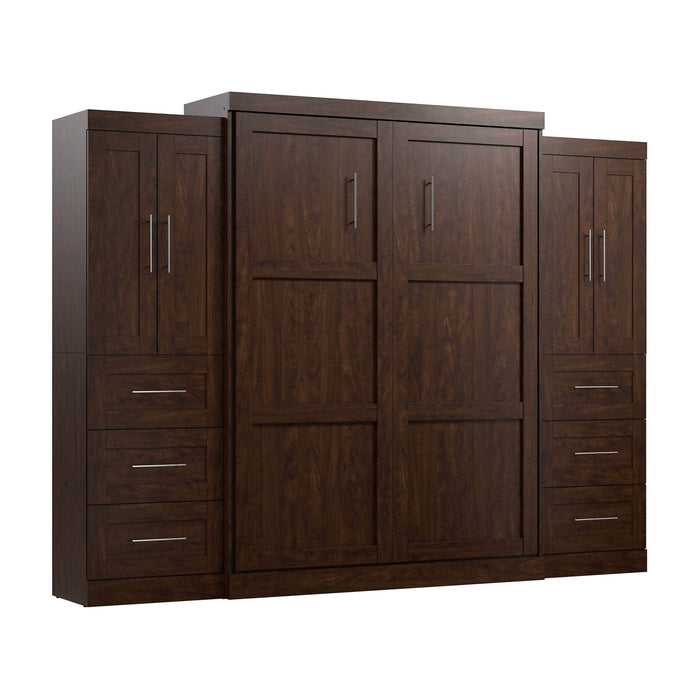 Pending - Bestar Murphy Wall Bed Pur Murphy Bed with Closet Storage Cabinets (115W) - Available in 7 Colors