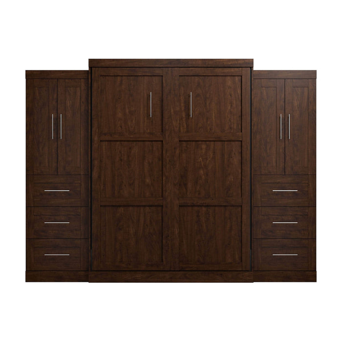 Pending - Bestar Murphy Wall Bed Pur  Murphy Bed with Closet Storage Cabinets (115W) - Available in 7 Colors