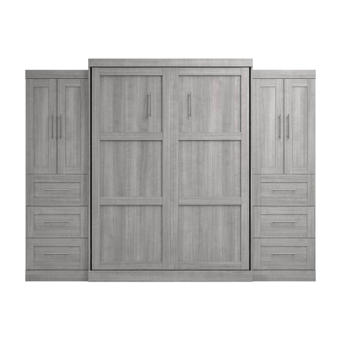 Pending - Bestar Murphy Wall Bed Pur Murphy Bed with Closet Storage Cabinets (115W) - Available in 7 Colors