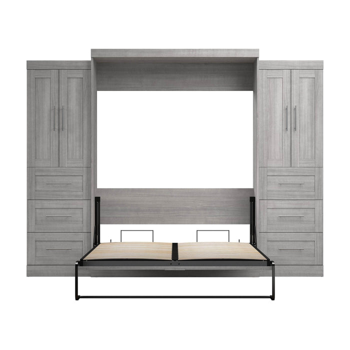 Pending - Bestar Murphy Wall Bed Pur Murphy Bed with Closet Storage Cabinets (115W) - Available in 7 Colors