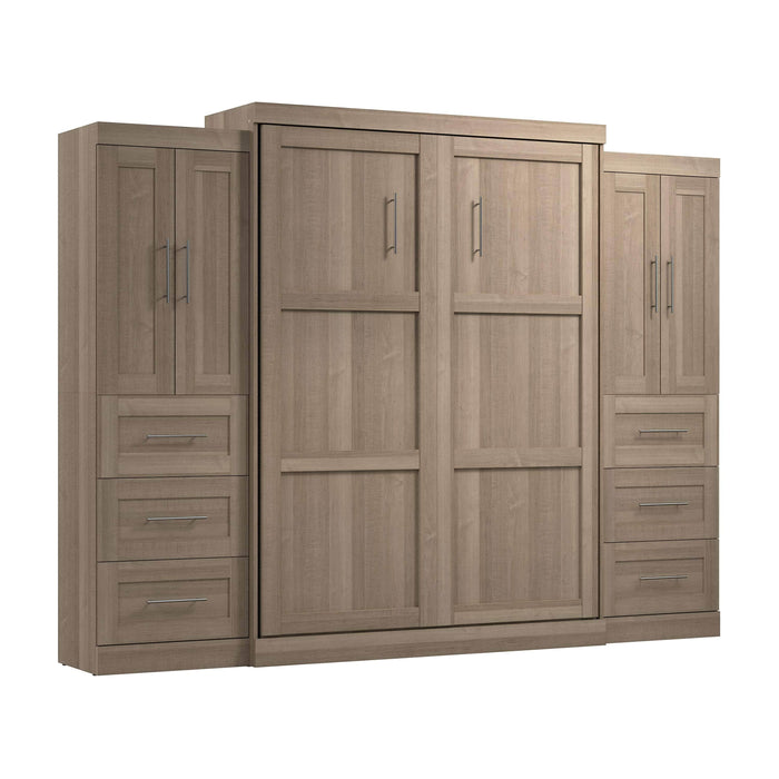 Pending - Bestar Murphy Wall Bed Pur Murphy Bed with Closet Storage Cabinets (115W) - Available in 7 Colors