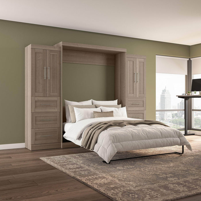 Pending - Bestar Murphy Wall Bed Pur Murphy Bed with Closet Storage Cabinets (115W) - Available in 7 Colors