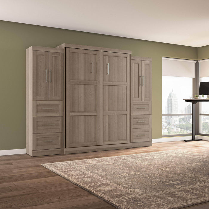 Pending - Bestar Murphy Wall Bed Pur Murphy Bed with Closet Storage Cabinets (115W) - Available in 7 Colors