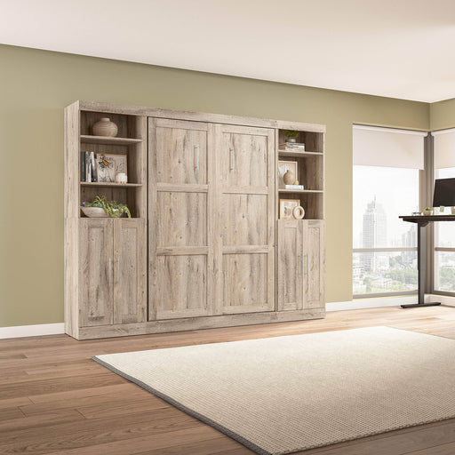 Pending - Bestar Murphy Wall Bed Pur  Murphy Bed with Closet Storage Organizers (109W) - Available in 7 Colors