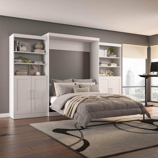 Pending - Bestar Murphy Wall Bed Pur  Murphy Bed with Closet Storage Organizers (136W) - Available in 5 Colors