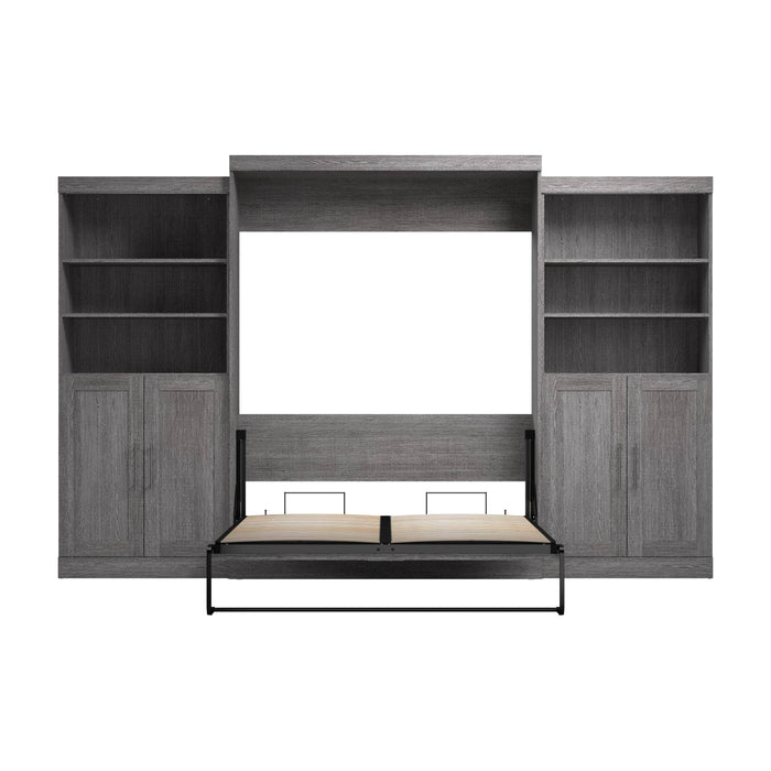 Pending - Bestar Murphy Wall Bed Pur  Murphy Bed with Closet Storage Organizers (136W) - Available in 5 Colors