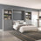 Pending - Bestar Murphy Wall Bed Pur  Murphy Bed with Closet Storage Organizers (136W) - Available in 5 Colors