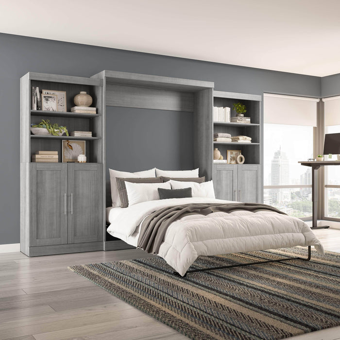 Pending - Bestar Murphy Wall Bed Pur  Murphy Bed with Closet Storage Organizers (136W) - Available in 5 Colors