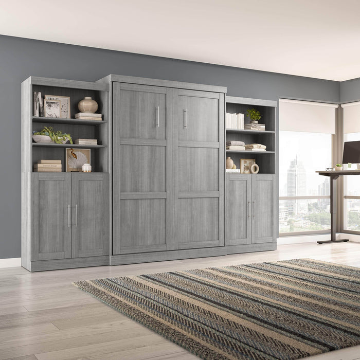 Pending - Bestar Murphy Wall Bed Pur  Murphy Bed with Closet Storage Organizers (136W) - Available in 5 Colors