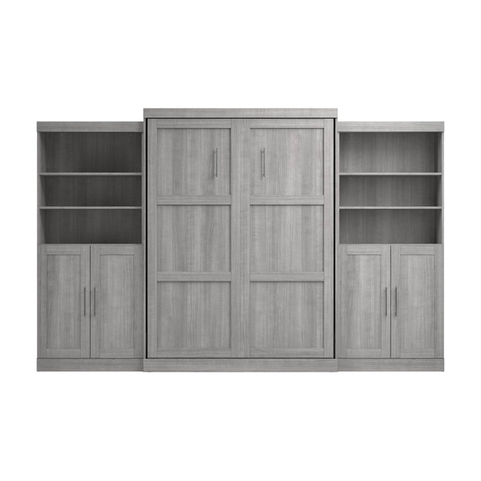 Pending - Bestar Murphy Wall Bed Pur  Murphy Bed with Closet Storage Organizers (136W) - Available in 5 Colors